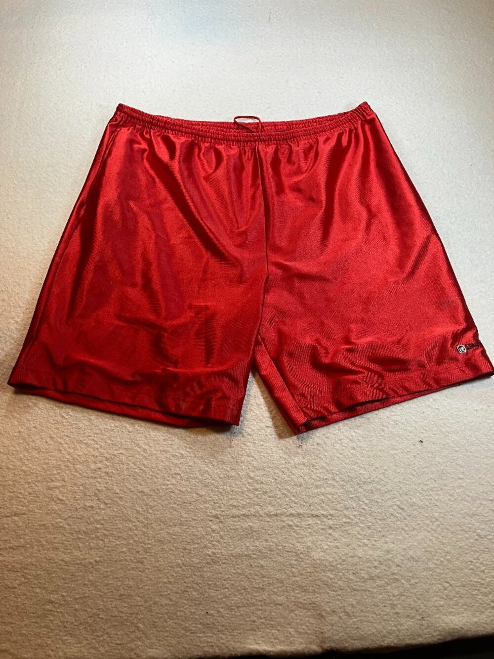 Spalding Athletic Vintage Red Satin Basketball Shorts Size 2XL